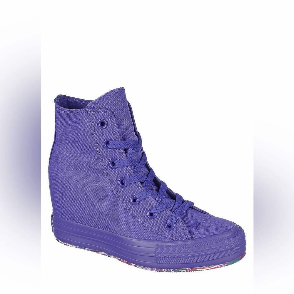 Converse Women's Purple Wedge Sneakers